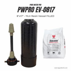 11Ltr BLACK - Deionising Resin Vessel - FILLED with TULSION MB-115